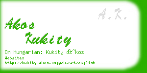 akos kukity business card